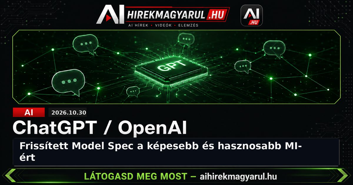 Frissített Model Spec a képesebb és hasznosabb MI-ért